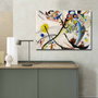 Wallity Lienzo Decorativo Segmento azul de Wassily Kandinsky 70 x 100 cm